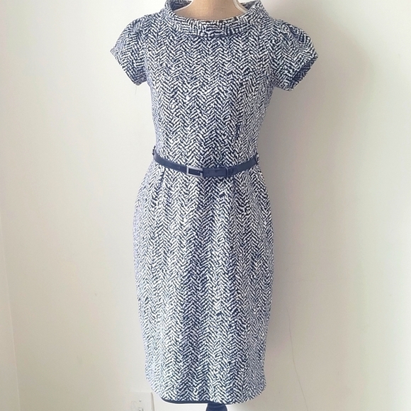 Beautiful black and white peter pan collar  Jones Newyork Dress size 6 - Picture 1 of 12